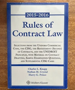 Rules of Contract Law 2015-2016 Statutory Supplement