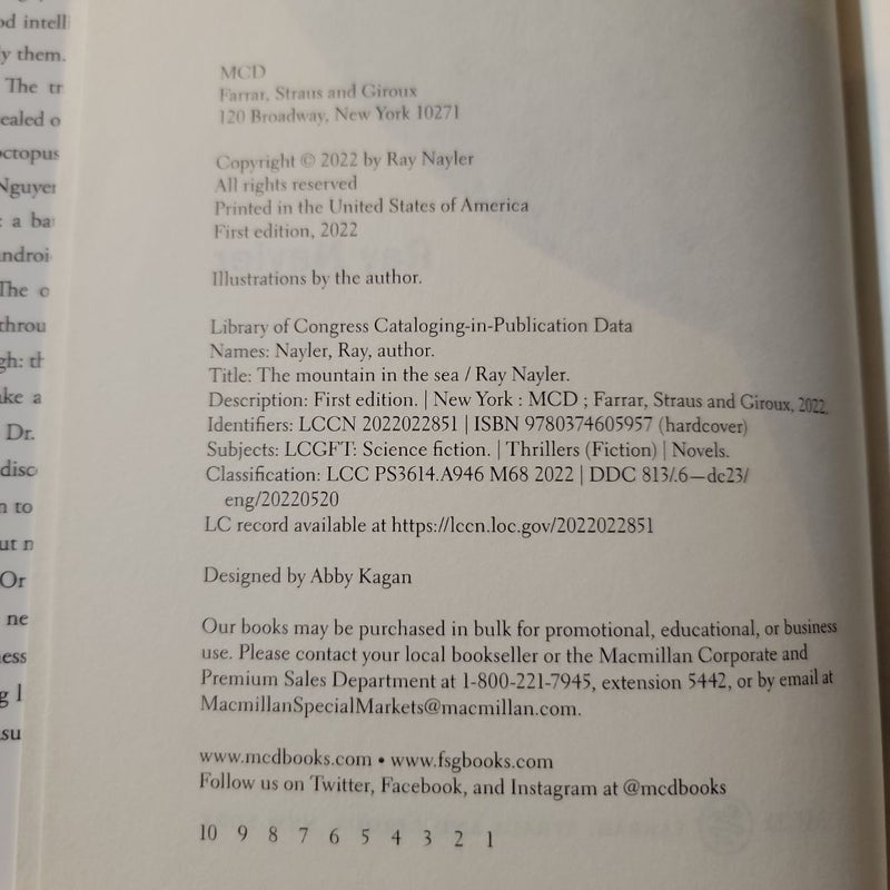 The Mountain in the Sea (2022 First Edition)