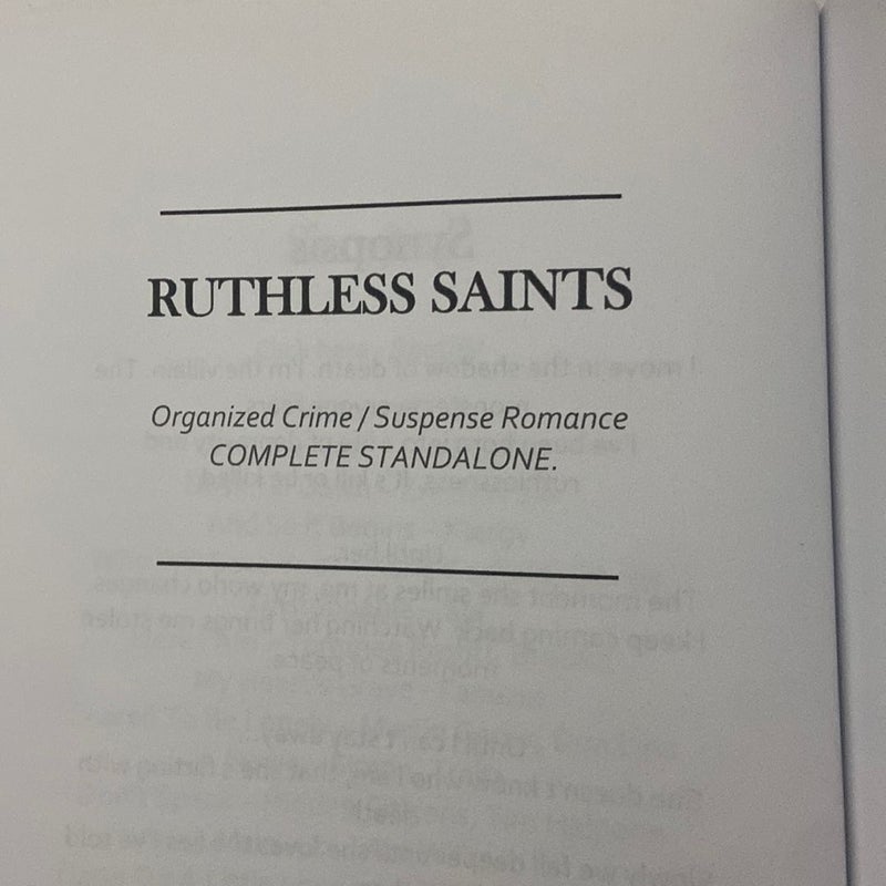 Ruthless Saints: Assassin Romance (The saints series) 