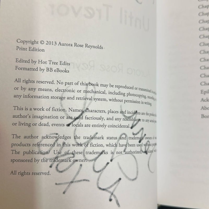 Until Trevor (Signed 2013)