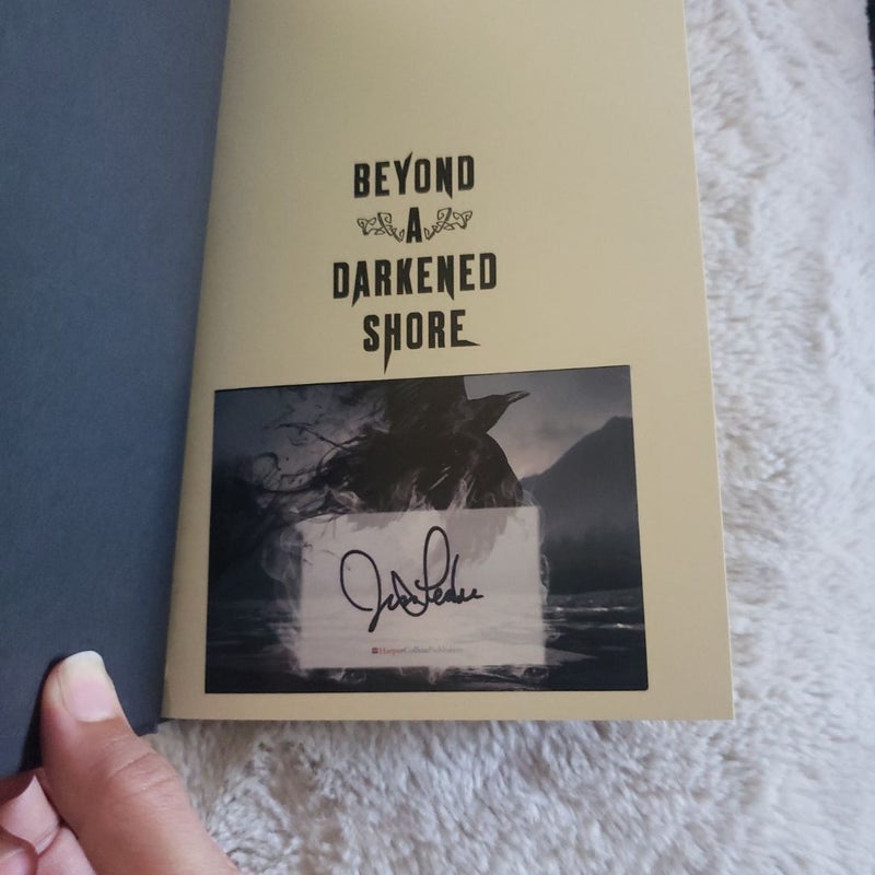 Beyond a Darkened Shore, Signed sticker/bookplate. 1st ed. 