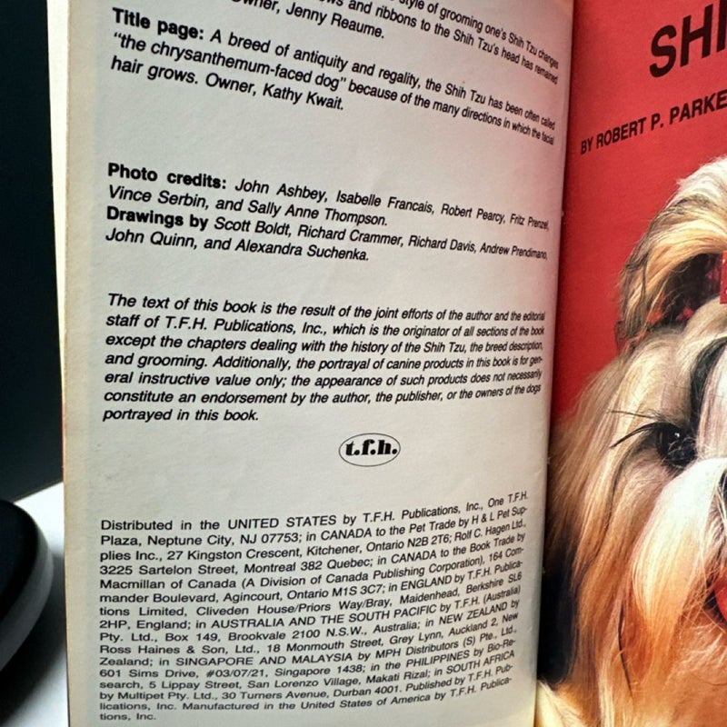 Shih Tzu  1990 Hardcover, Illustrated