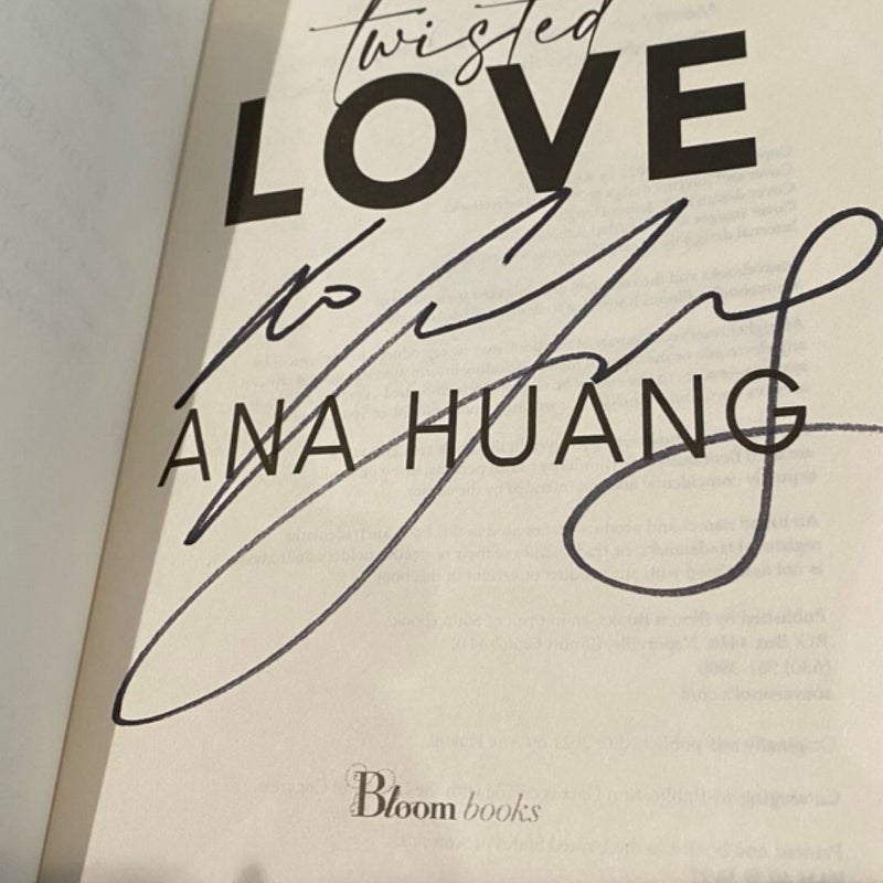 Signed - Twisted series by Ana Huang and matching bookmarks