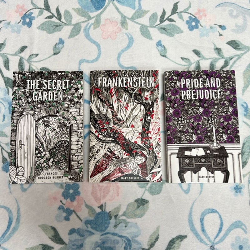 Owlcrate Classics Bundle — The Secret Garden, Frankenstein, Pride and Prejudice