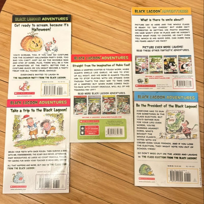 5 Black Lagoon Adventures: Huber Cool: Vampire Hunter; The Class Trip from the Black Lagoon; The Class Picture Day from the Black Lagoon; the Class Election from the Black Lagoon; The Halloween Party from the Black Lagoon