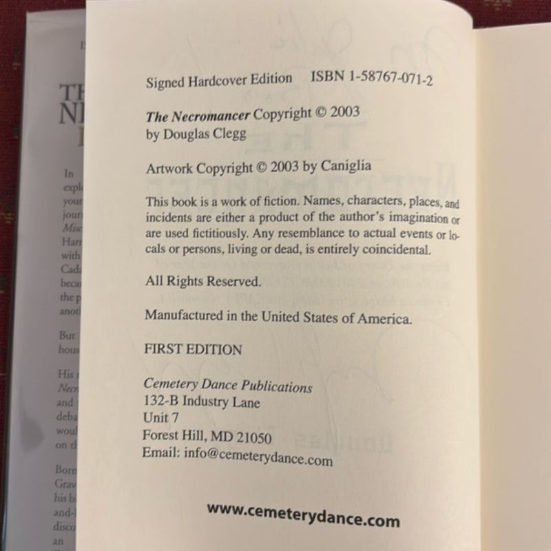 The Necromancer/ Signed, Limited Edition