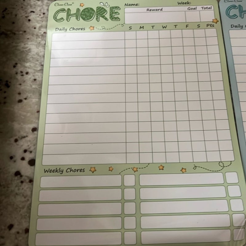 Magnetic chore chart