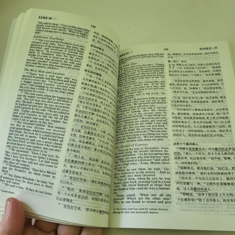 New Testament English New International Version Chinese Union 1984