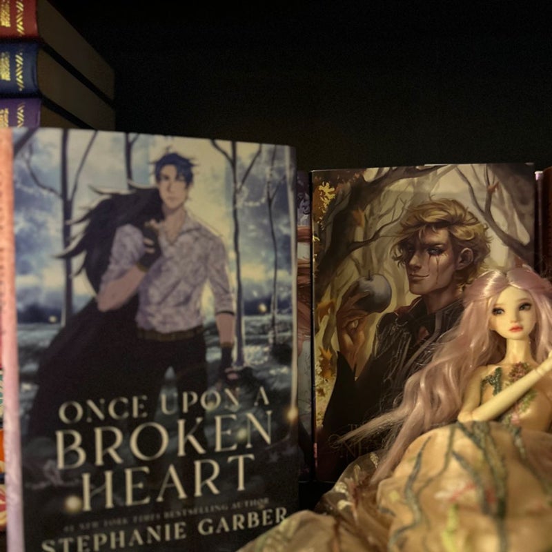 Once Upon A broken heart series dust jacket set w/ books