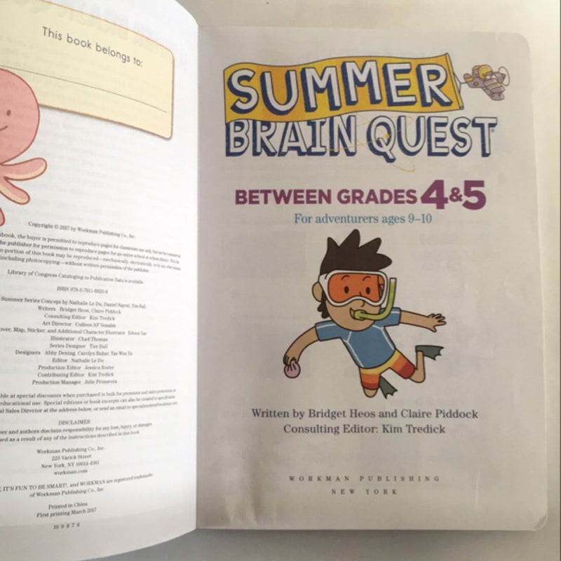 Summer Brain Quest: Between Grades 4 And 5