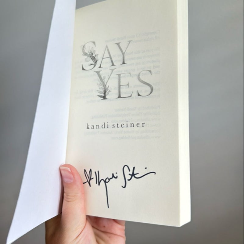 Say Yes - Cover to Cover signed edition