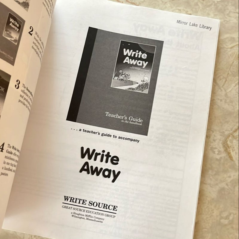 Write Away: Teacher’s Guide to the Handbook