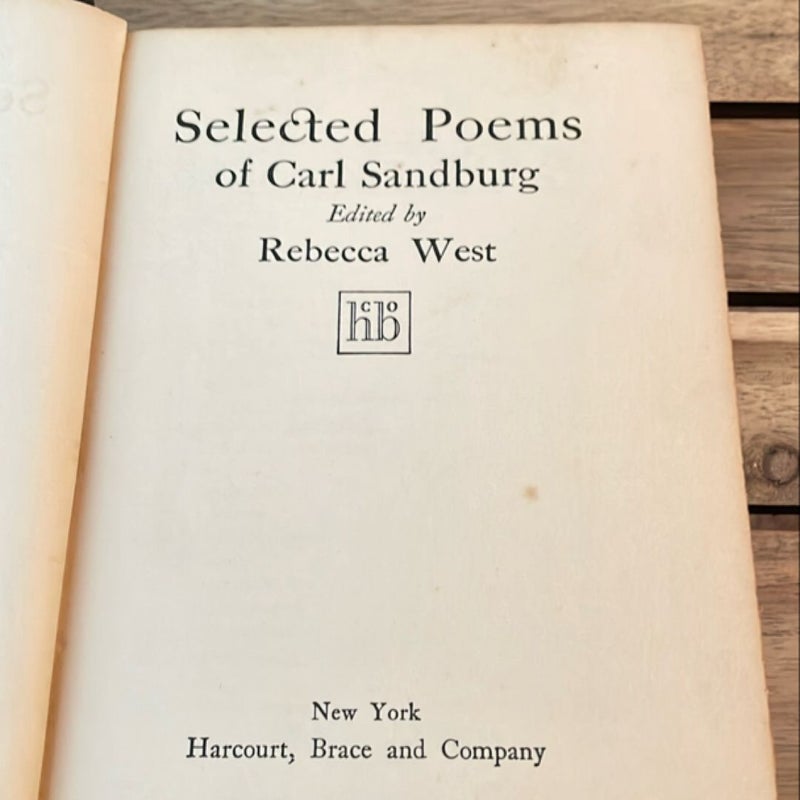 Selected Poems of Carl Sandberg (1939)