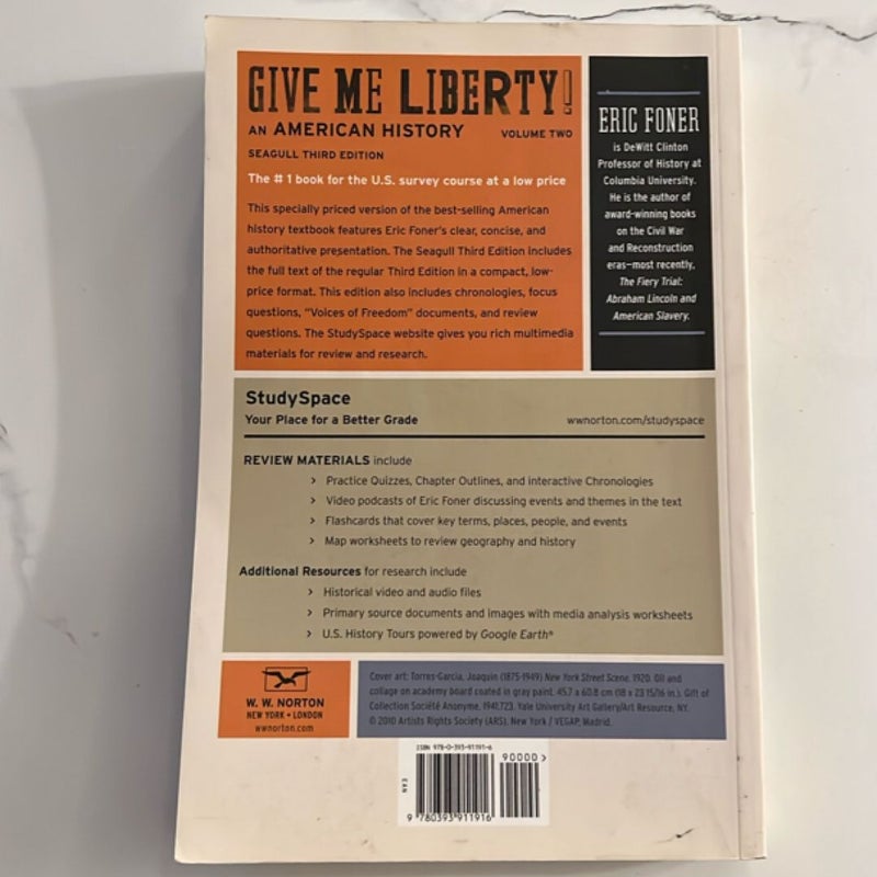 Give Me Liberty! Seagull, 6th Edition (Volume 1)