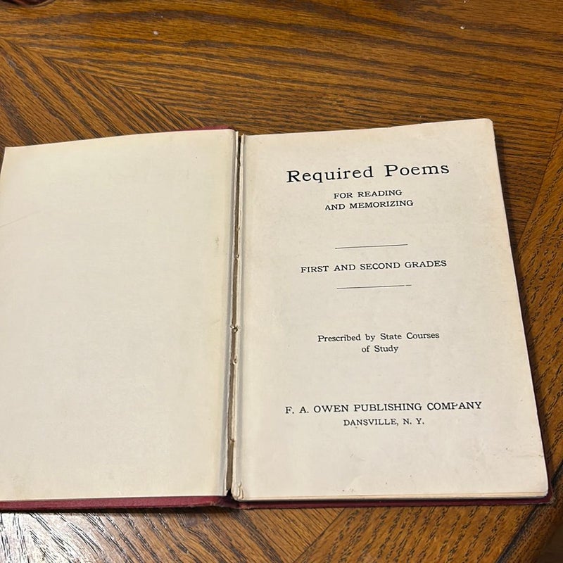 Required poems first & second grades