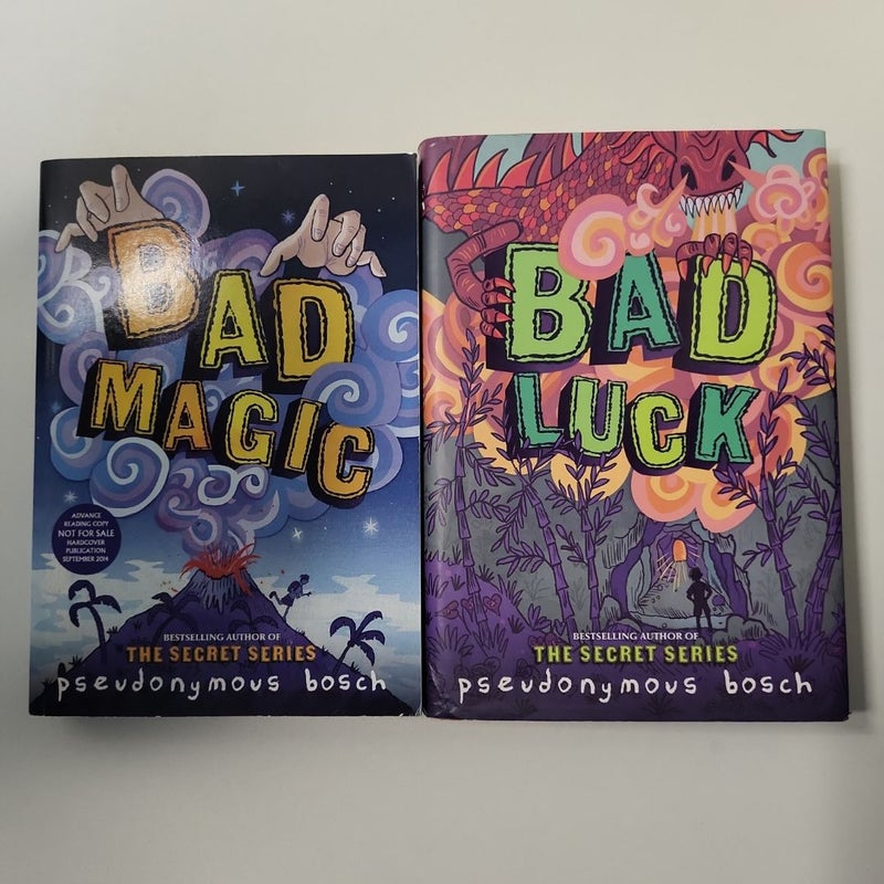 SIGNED ARC Bad Magic and hardcover Bad Luck bundle