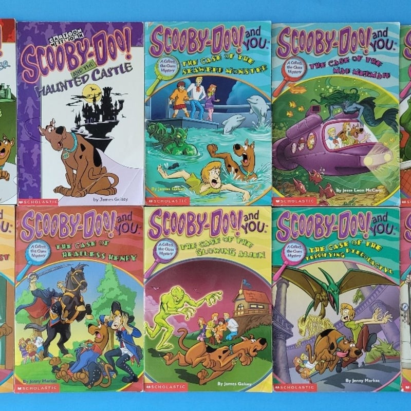LOT OF 20 SCOOBY DOO Y2K MYSTERY CHAPTER BOOKS SCHOLASTIC CARTOON NETWORK 1ST EDITIONS