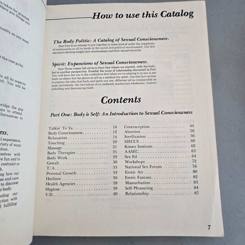 Catalog of Sexual Consciousness