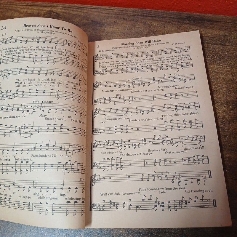 Gospel Ship - Vintage 1953 Songbook - Stamps-Baxter Music Church Hymn Hymnal Vtg