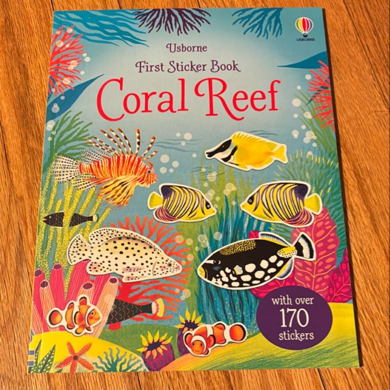 First sticker book coral reef