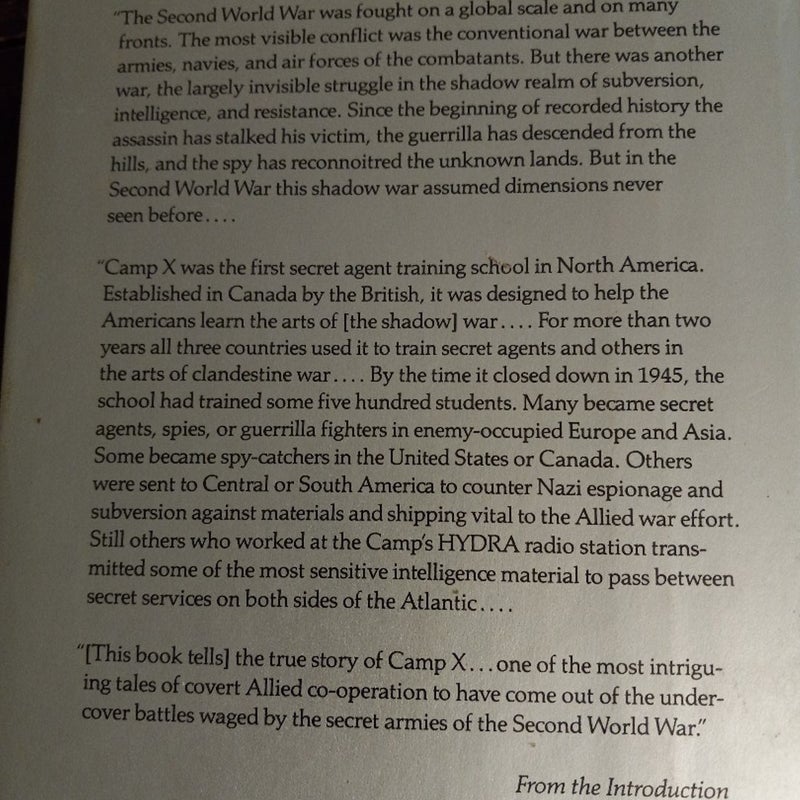 Camp X - OSS, "Intrepid," and the Allies' North American Training Camp for Secret Agents 1st Ed 