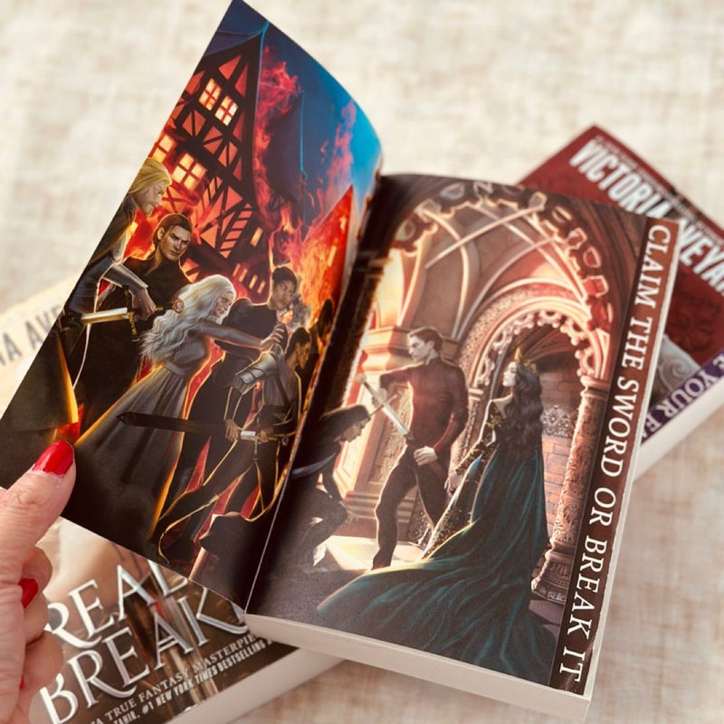 Realm Breaker trilogy with promo items