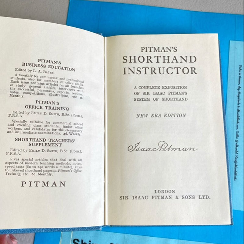 Pitman’s Shorthand Instructor 