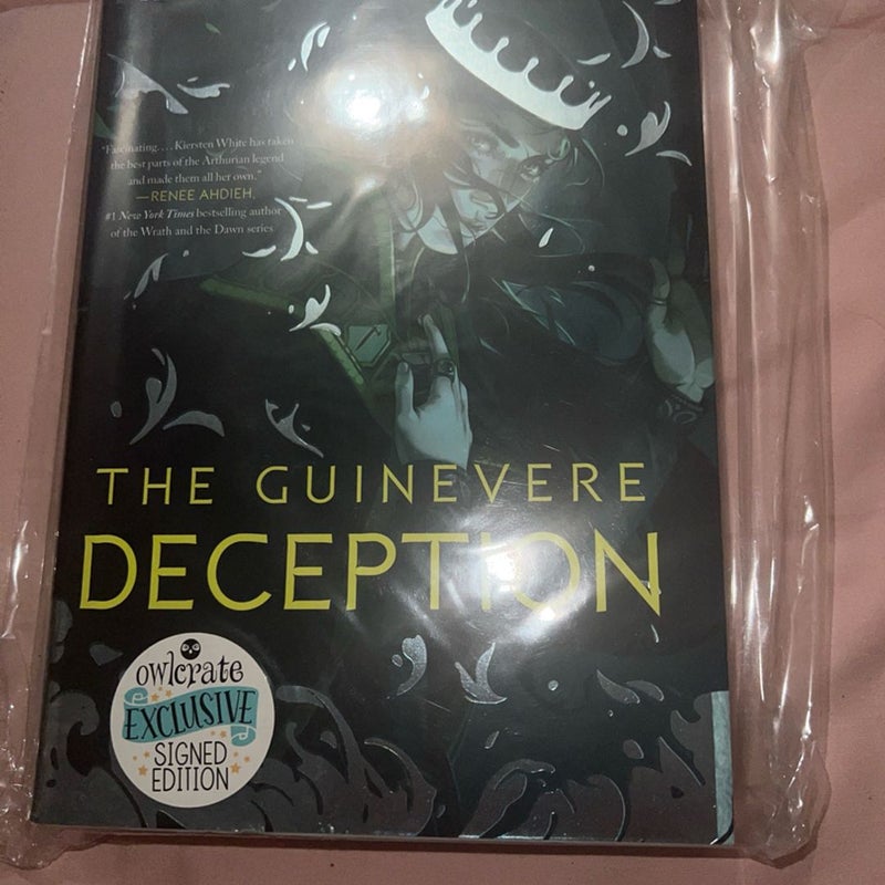 The Guinevere Deception  by Kiersten White OWLCRATE EXC SIGNED 1st EDITION SEALD