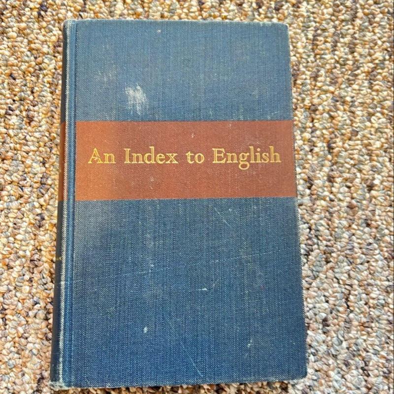 An Index to English