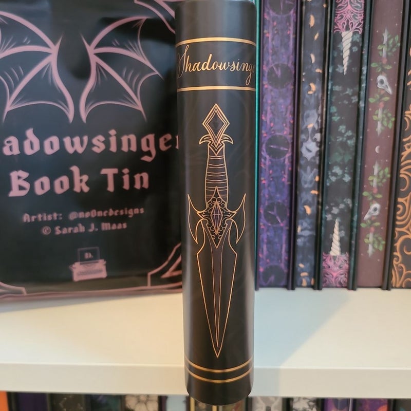 Bookish box Shadowsinger book tin Azriel 