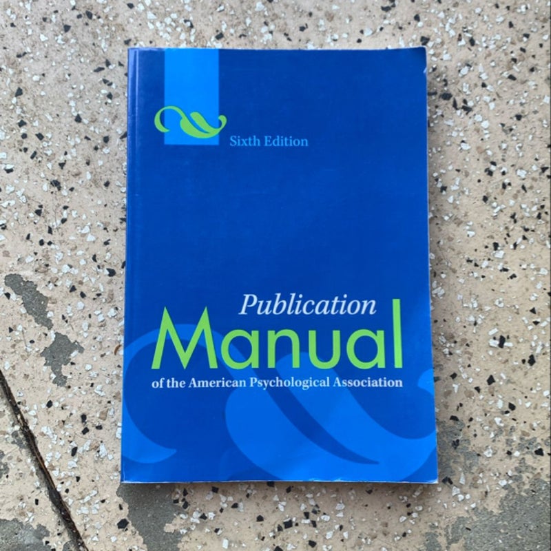 Publication Manual of the American Psychological Association