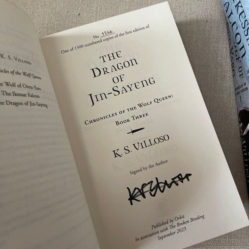 Broken Binding SIGNED Chronicles of the Wolf Queen by K.S. Villoso ...