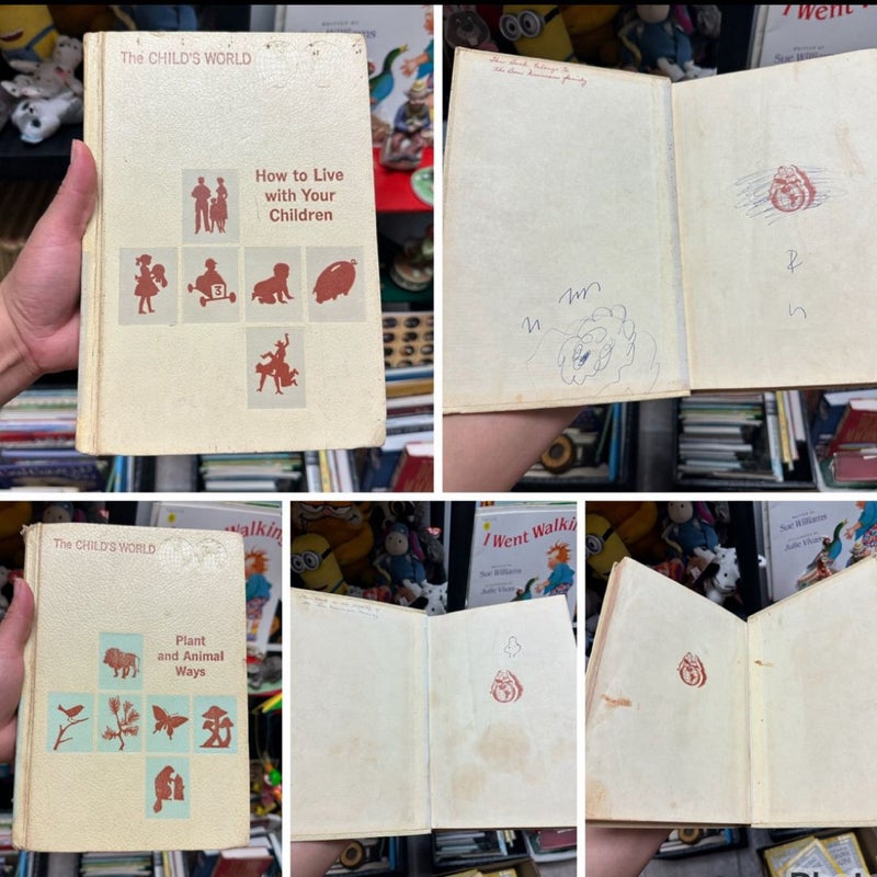 VINTAGE, "THE CHILD'S WORLD", 7 BOOKS PRINTED IN 1962