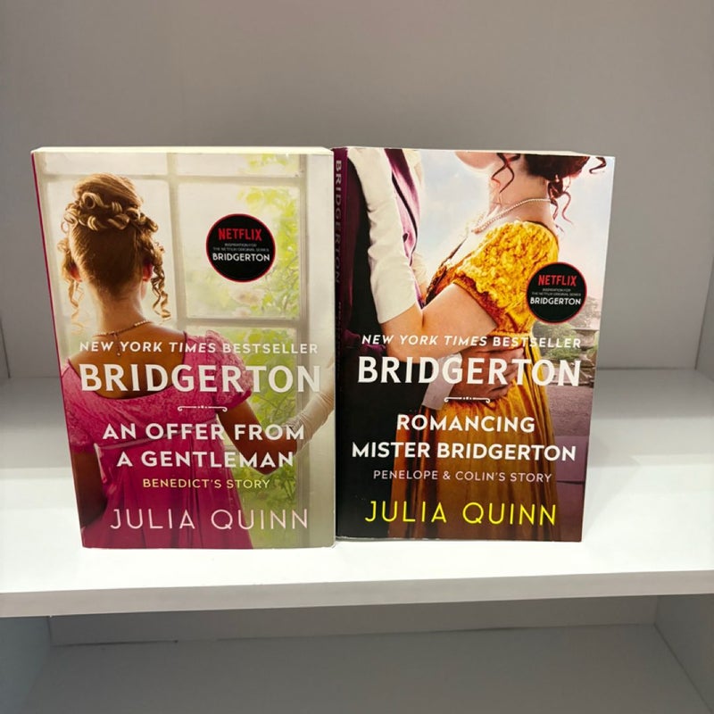Two Paperbacks: An Offer from a Gentleman + Romancing Mister Bridgerton