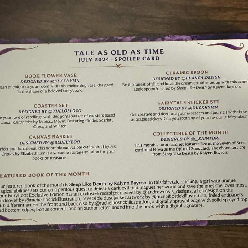 Sleep Like Death (Fairyloot YA Complete Box July 2024)