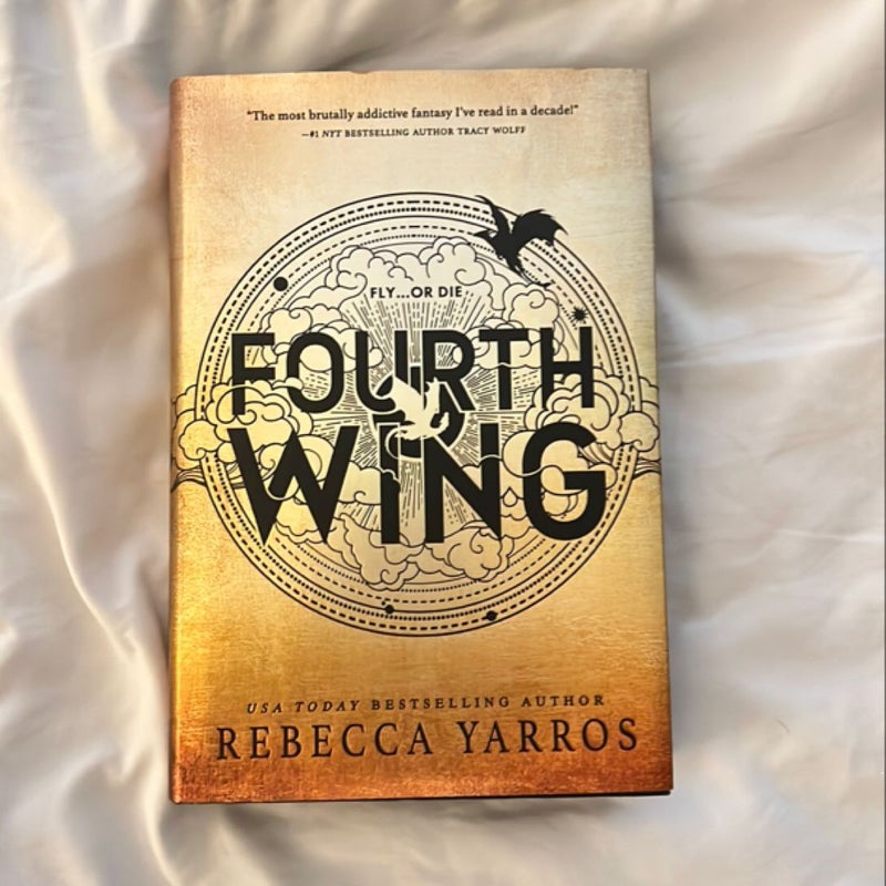 Fourth Wing (First edition, hand signed, stamped quote, sprayed edges)