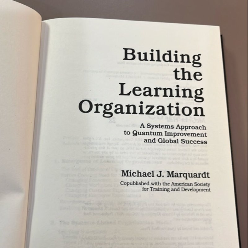 Building the Learning Organization by Michael J. Marquardt