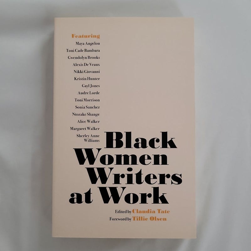 Black Women Writers at Work