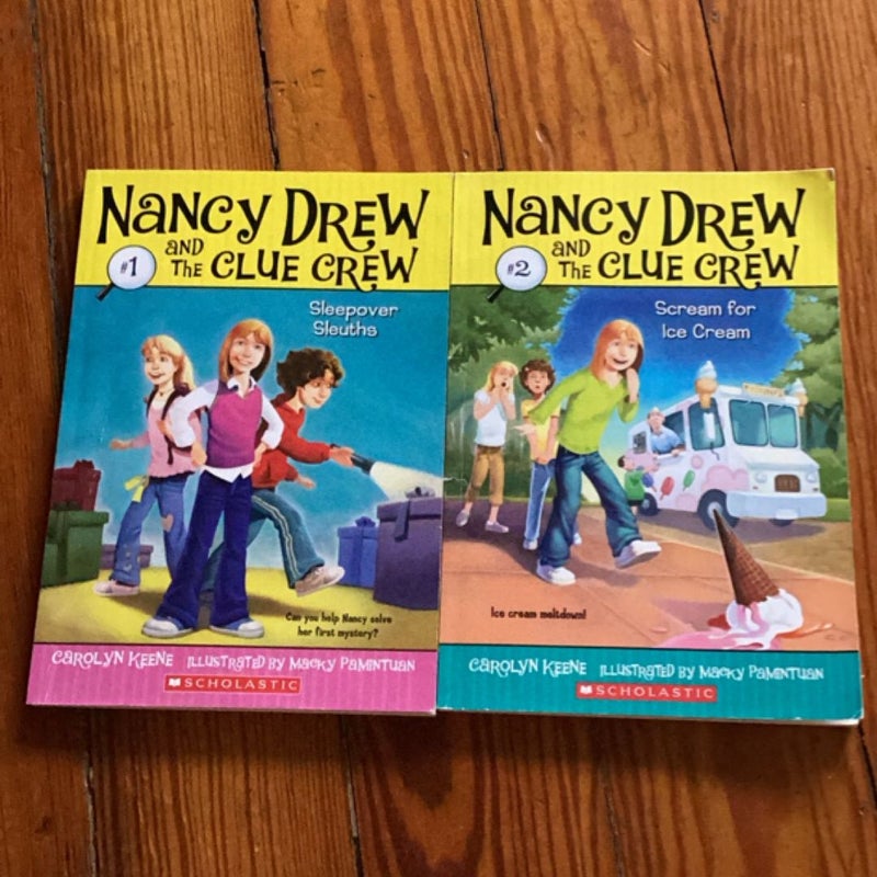 Nancy Drew, and the Clue Crew Books 1 and 2