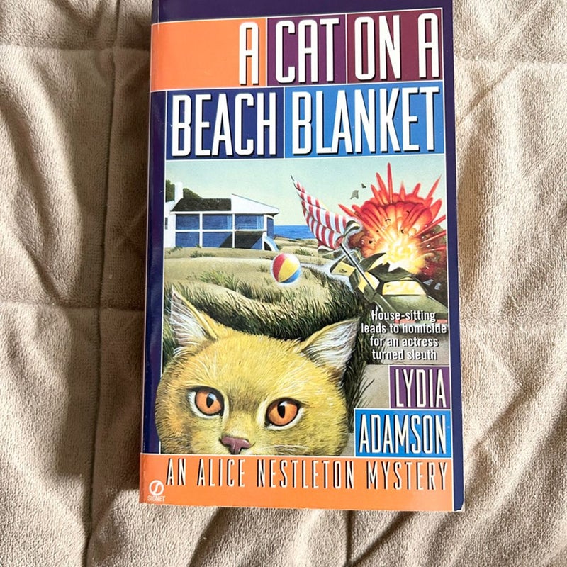 A Cat on a Beach Blanket  886