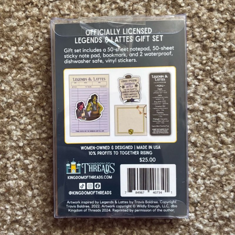 Legends & Lattes gift set