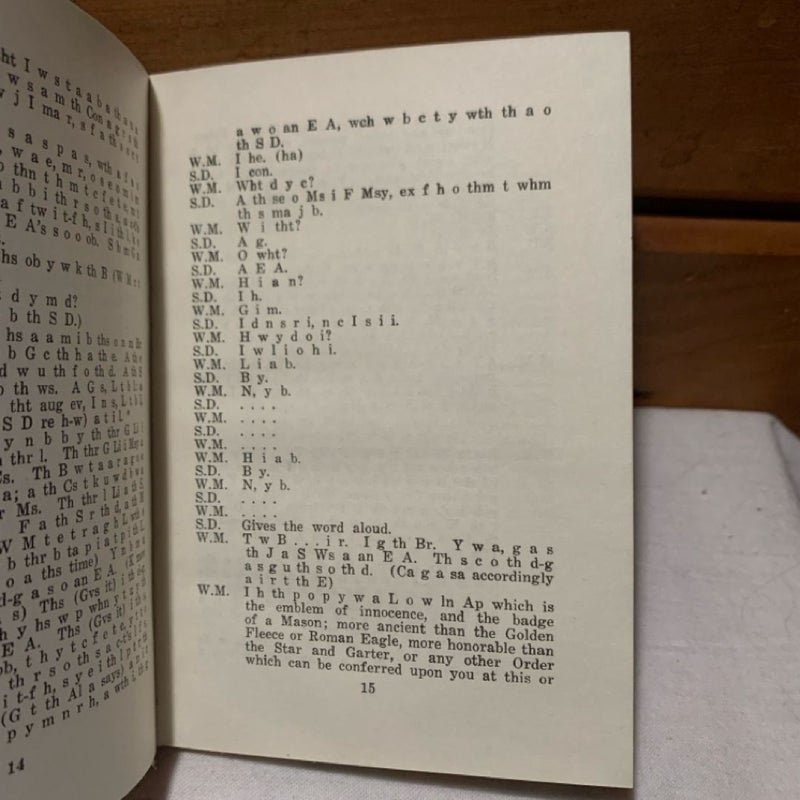 Freemason Official Cipher Book 1948