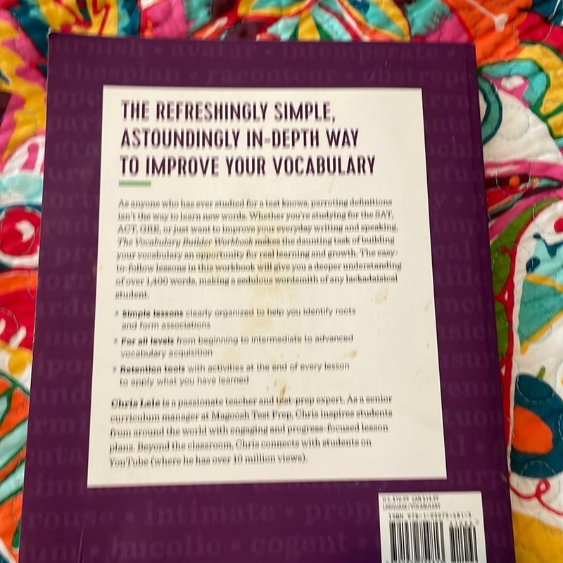 The vocabulary builder workbook by chris lele paperback pangobooks