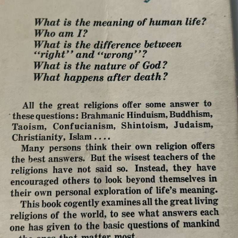 The great religions by which men live