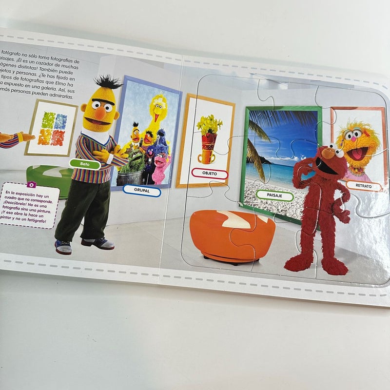 Spanish Plaza Sesamo Los oficios de Elmo Sera Fotografo with Puzzles