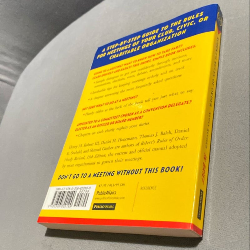 Robert's Rules of Order Newly Revised in Brief, 2nd Edition