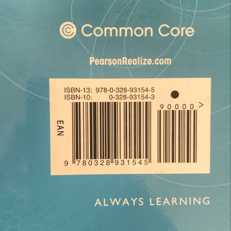 Envision Aga Common Core Student Edition Algebra 1 Grade 8/9 Copyright 2018