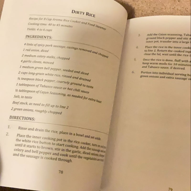 My Aroma Rice Cooker Cookbook