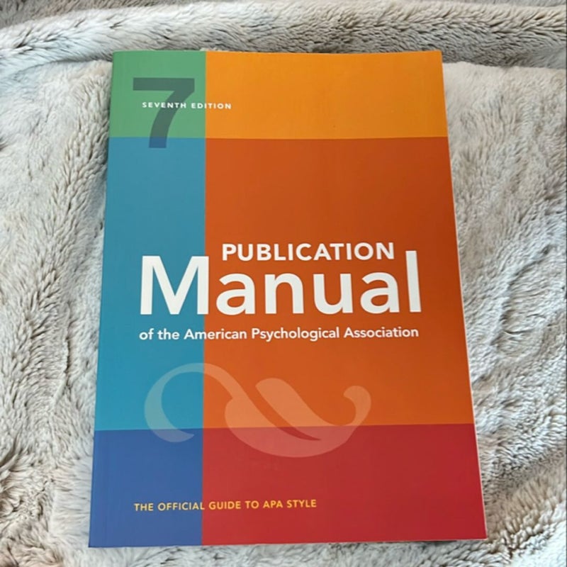 Publication Manual of the American Psychological Association