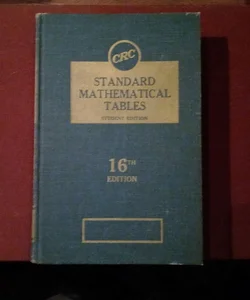 Standard mathematical tables 16th Edition